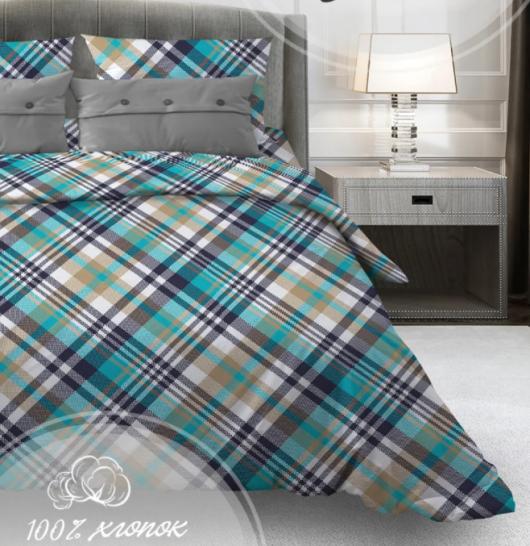 Комплект постельного белья Лондон бирюзовый бязь - фото 3