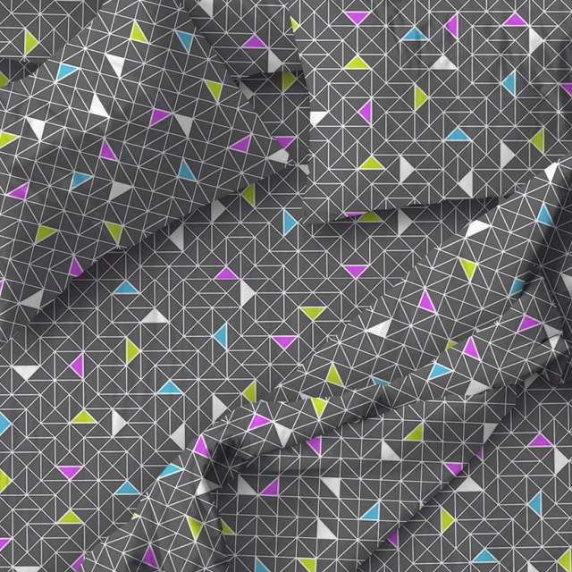 Простыня Треугольники серый бязь ГОСТ - фото 2