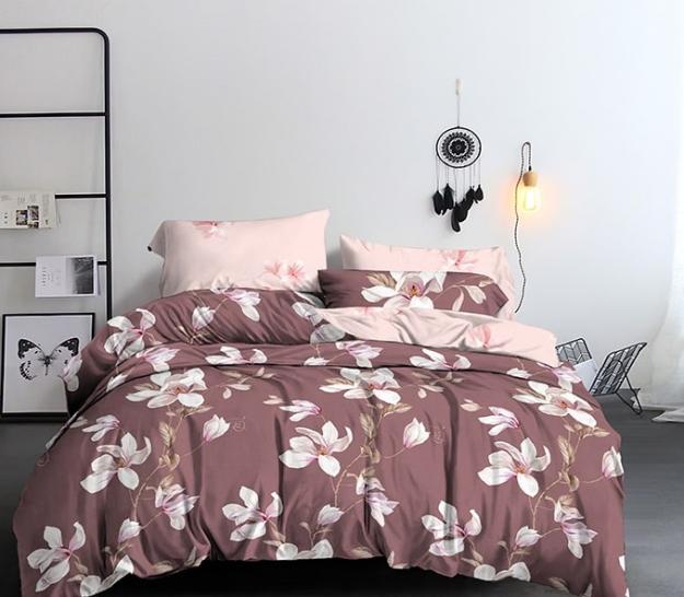 Комплект постельного белья Розовая магнолия поплин - фото 2