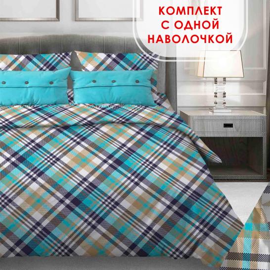 Комплект постельного белья Лондон бирюзовый бязь - фото 2