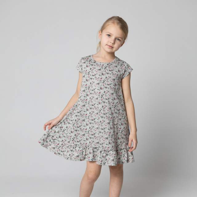 Платье для девочек Каролина серый - фото 2