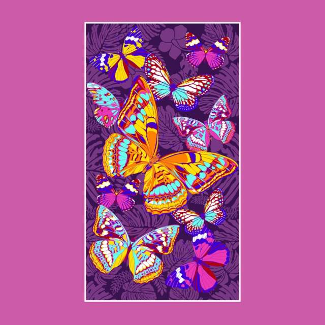 Полотенце вафельное Бабочки - фото 1
