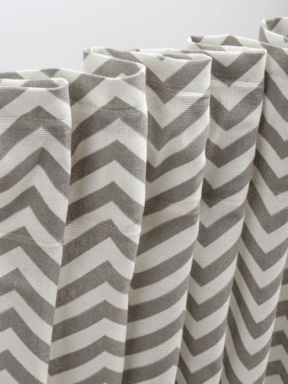 Шторы длинные Зигзаг серый - фото 2