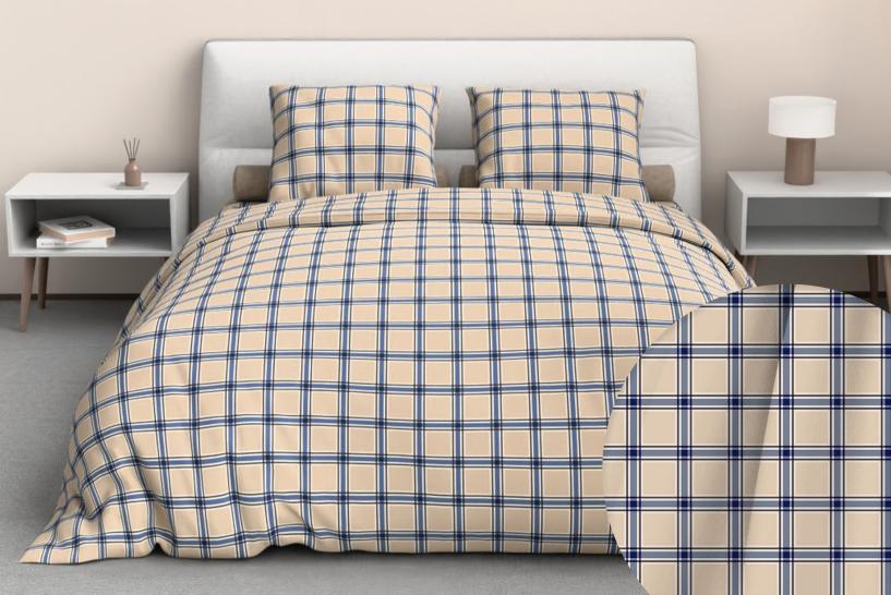 Ткань Таттерлайн бежевый Бязь 150 см  - фото 1