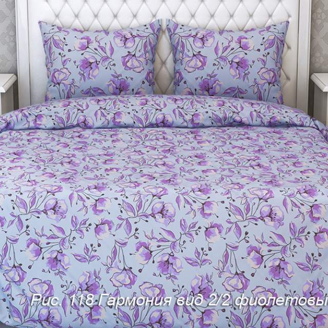 Комплект постельного белья Гармония фиолетовый бязь - фото 1