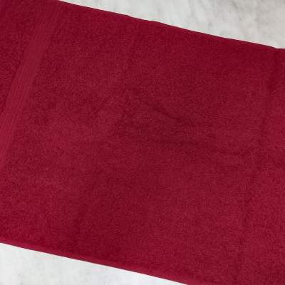 Полотенце махровое бордовый - фото 2