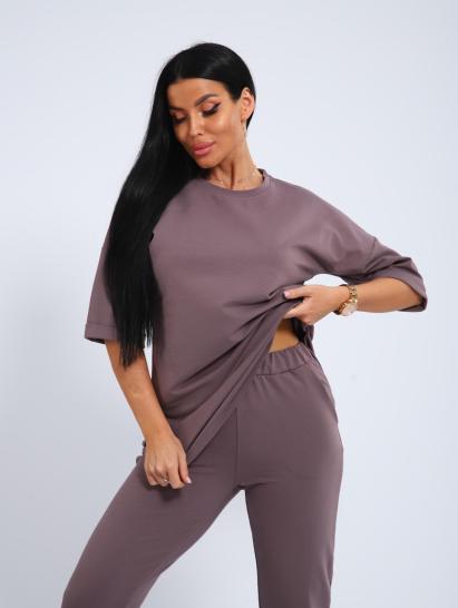 Костюм с брюками, футер с лайкрой (01048, капучино) - фото 7