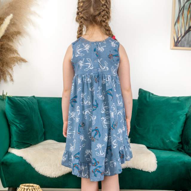 Платье для девочек Софи синий - фото 2