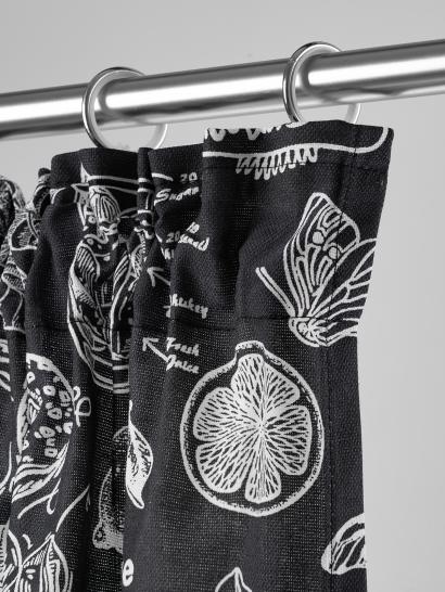 Шторы короткие с подхватами Стрекоза черная - фото 2