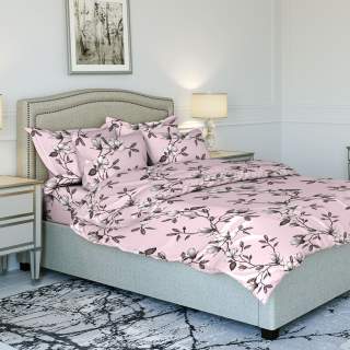 Комплект постельного белья Перламутровое утро розовый бязь - фото 1