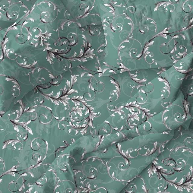 Комплект постельного белья Валенсия бирюзово-зеленый бязь - фото 2