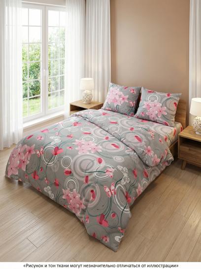 Комплект постельного белья Орхидея серый бязь - фото 1