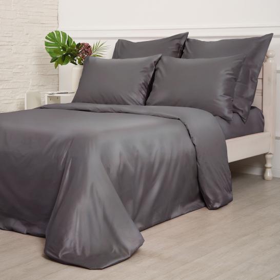 Комплект постельного белья Антрацит Турецкий сатин - фото 1